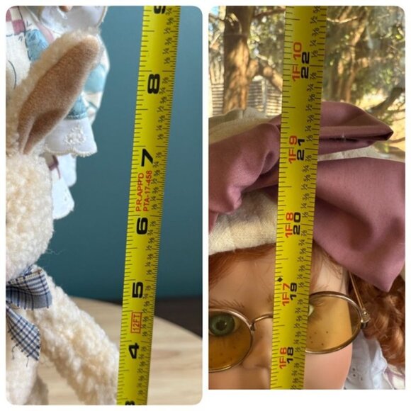 Vintage 1989 Karen McGuffey Miller "SnooKums" Doll With Curly Red Hair Glasses & - Picture 10 of 10